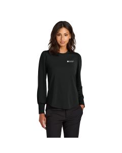 Mercer + Mettle Women's Stretch Jersey Longsleeve Blouson Top